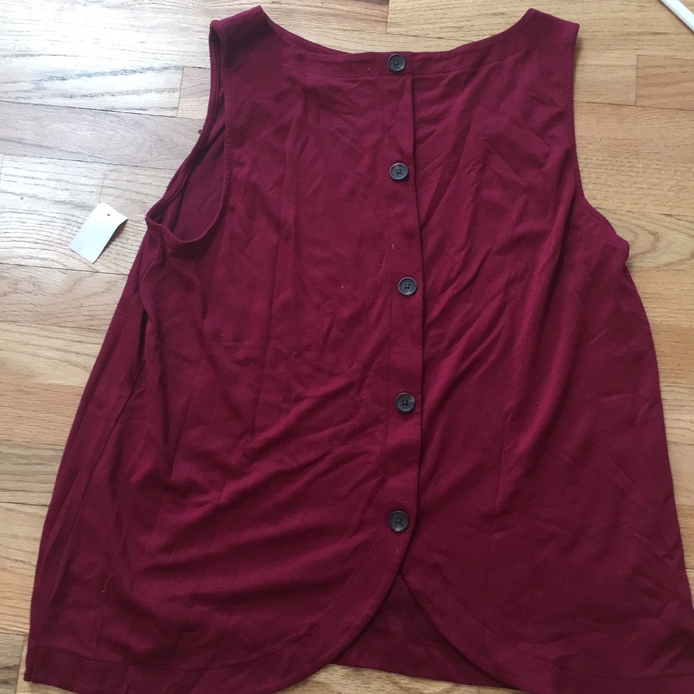Ann Taylor Loft button back tank top
